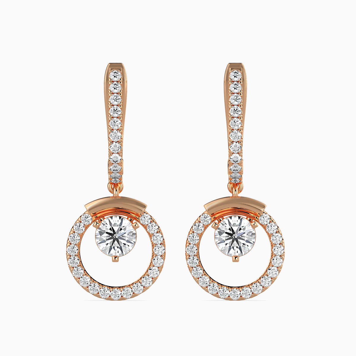 Celestial Sparkling Diamond Hoops