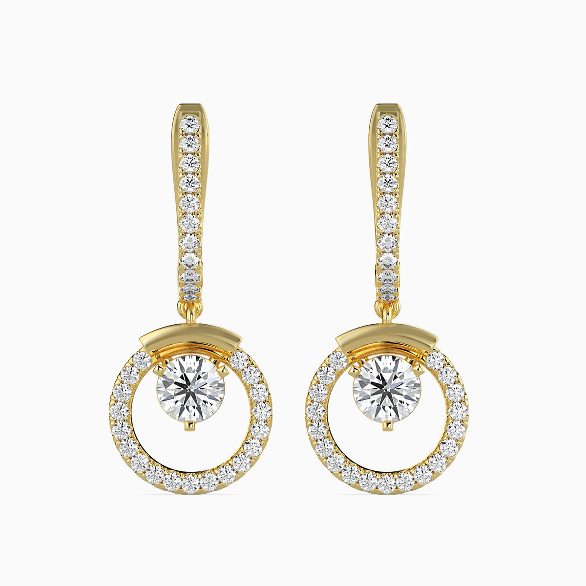 Celestial Sparkling Diamond Hoops