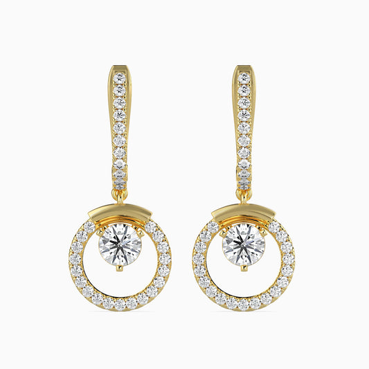 Celestial Sparkling Diamond Hoops