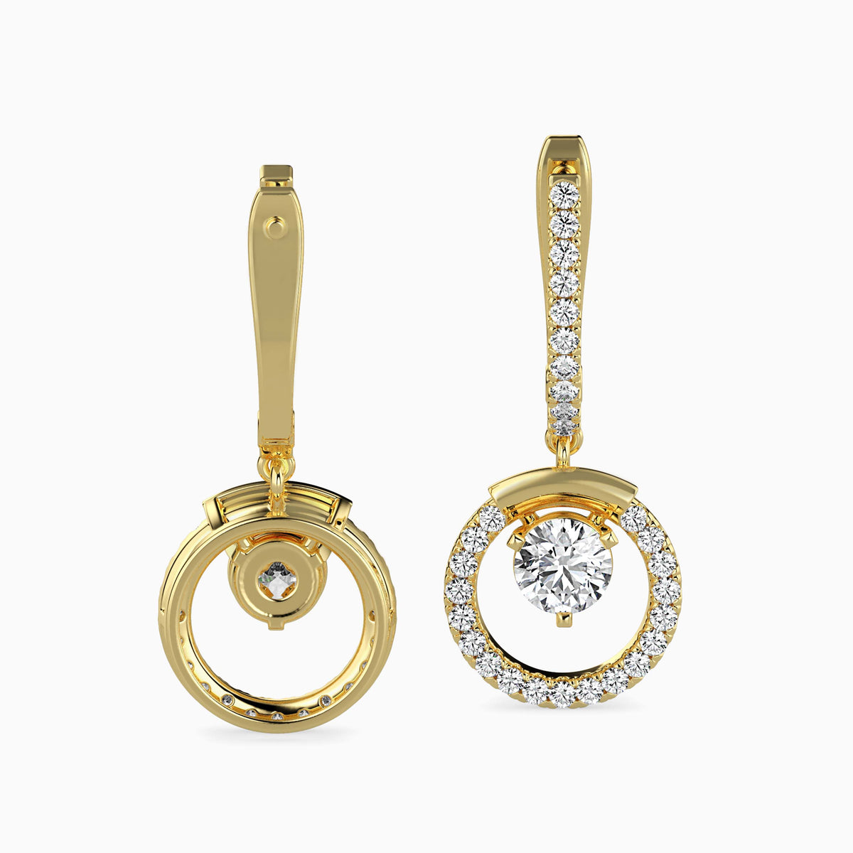 Celestial Sparkling Diamond Hoops
