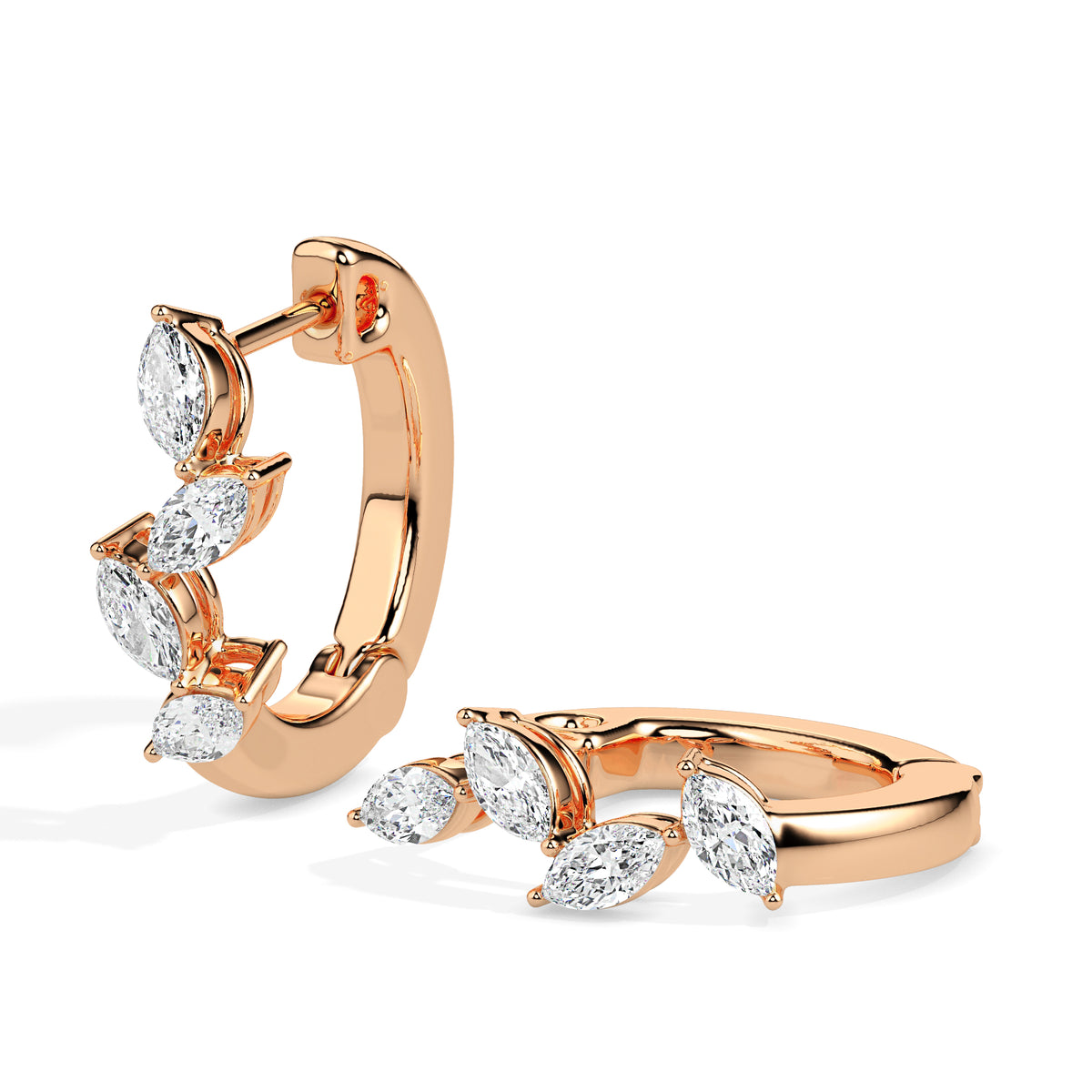 Viona Glow Diamond Hoops Earrings