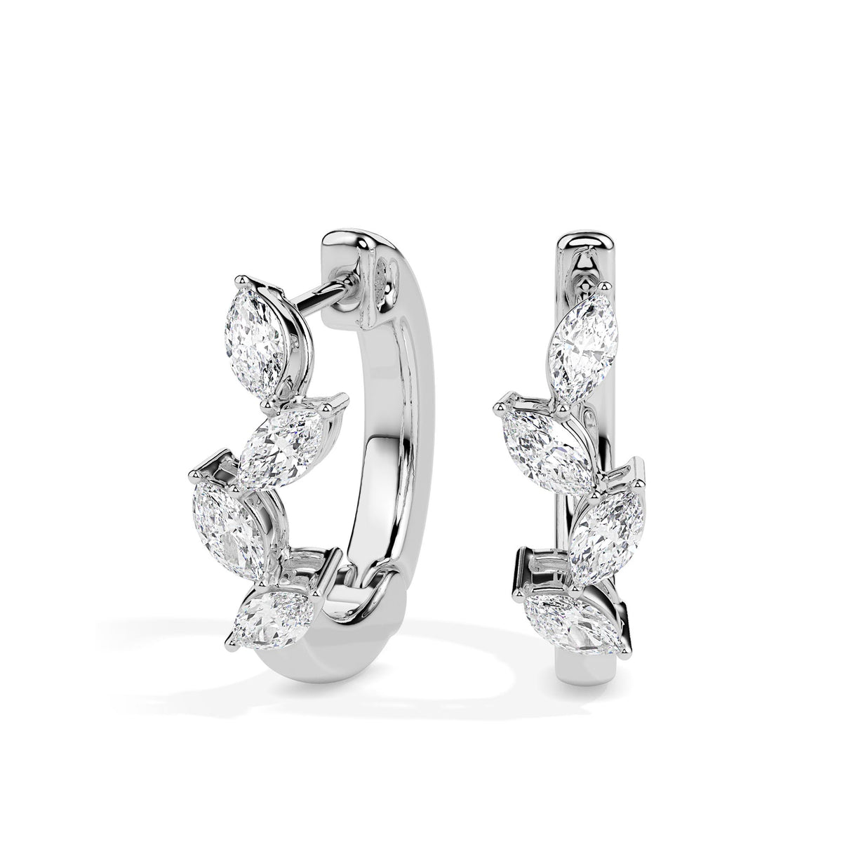 Viona Glow Diamond Hoops Earrings