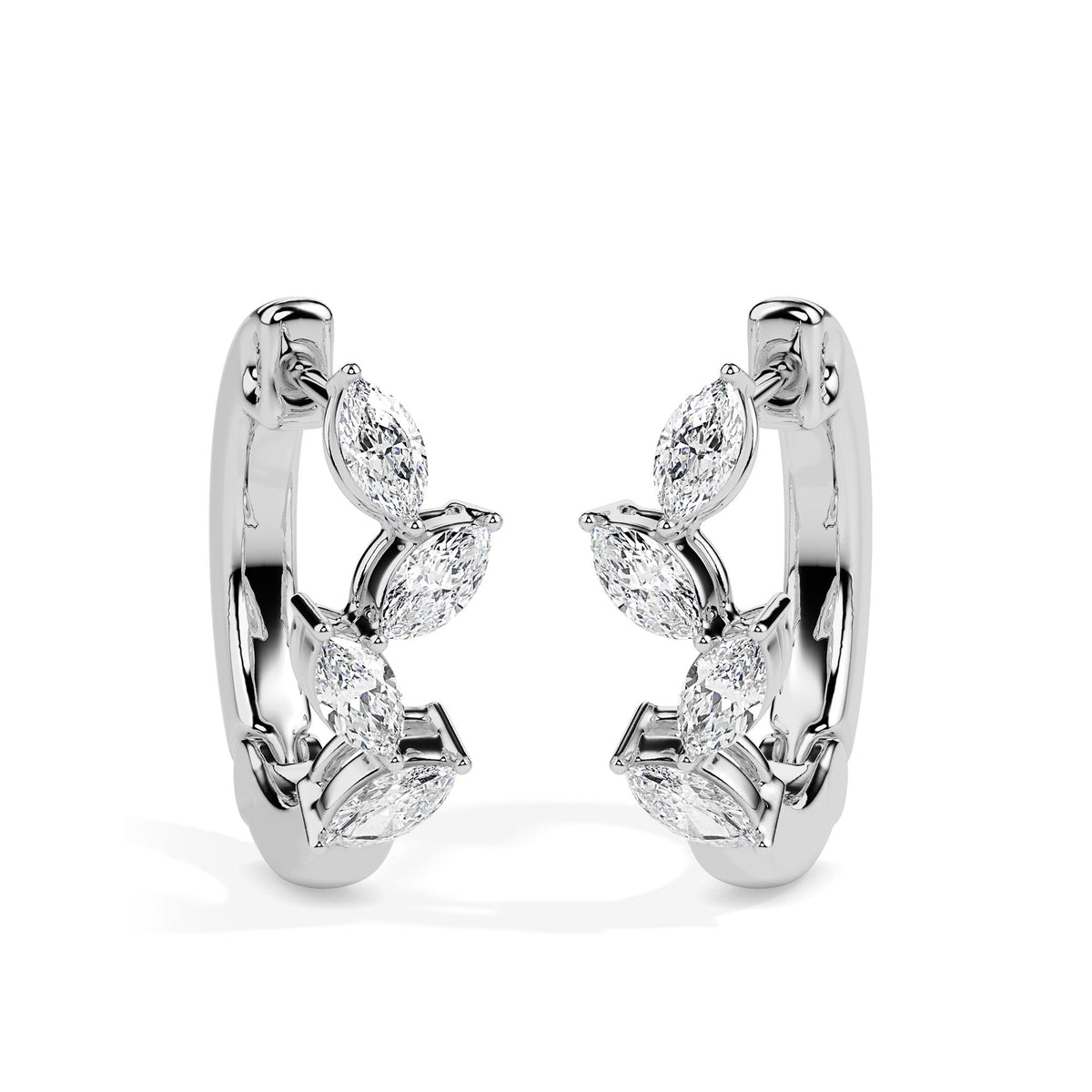 Viona Glow Diamond Hoops Earrings