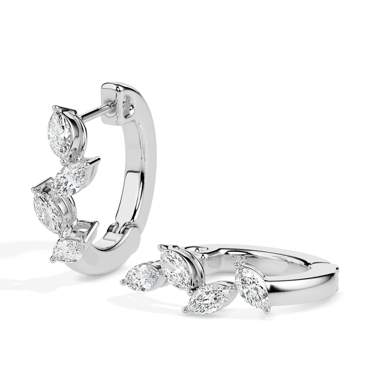 Viona Glow Diamond Hoops Earrings
