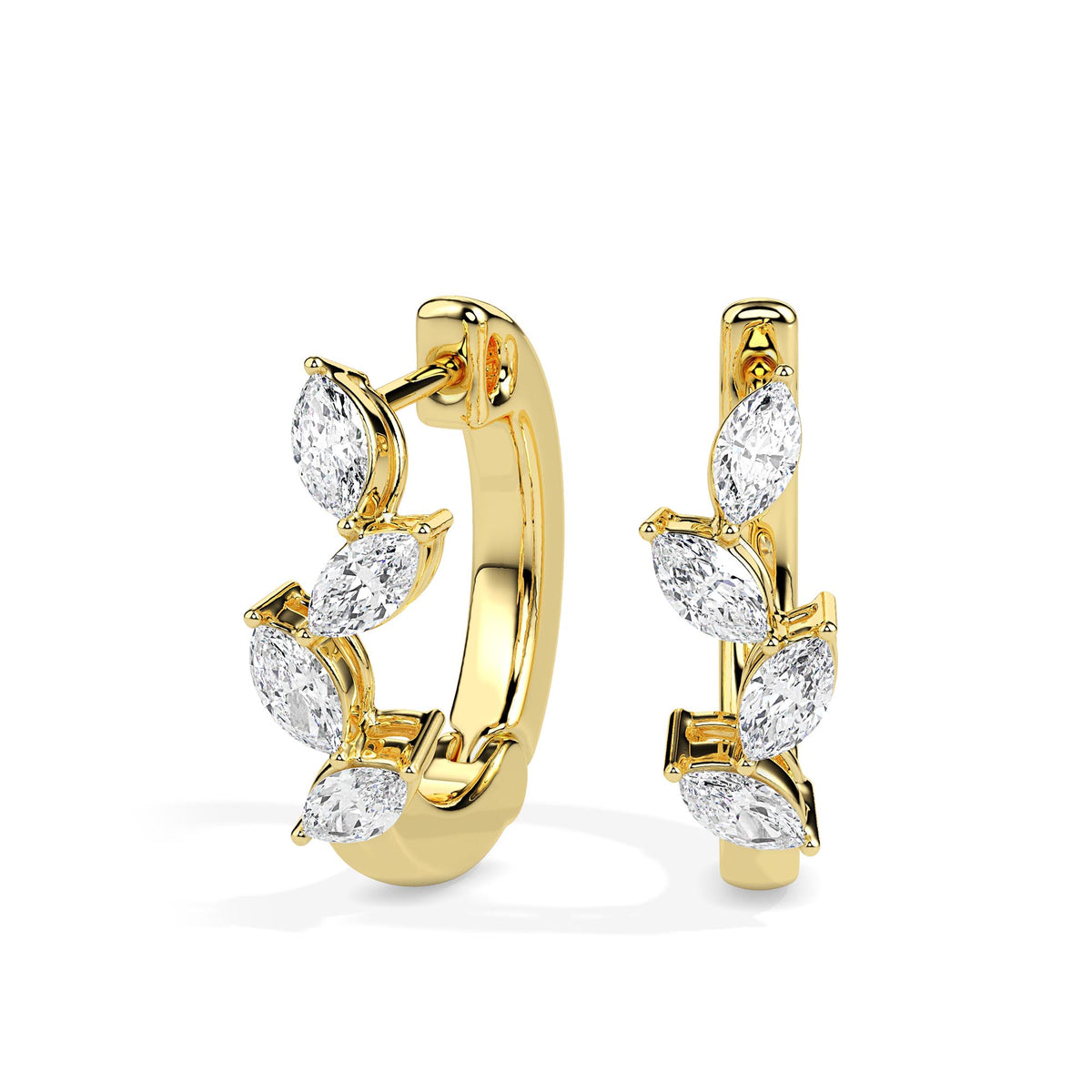 Viona Glow Diamond Hoops Earrings