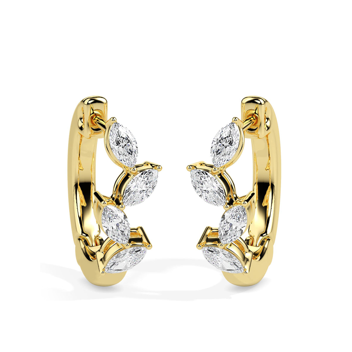 Viona Glow Diamond Hoops Earrings