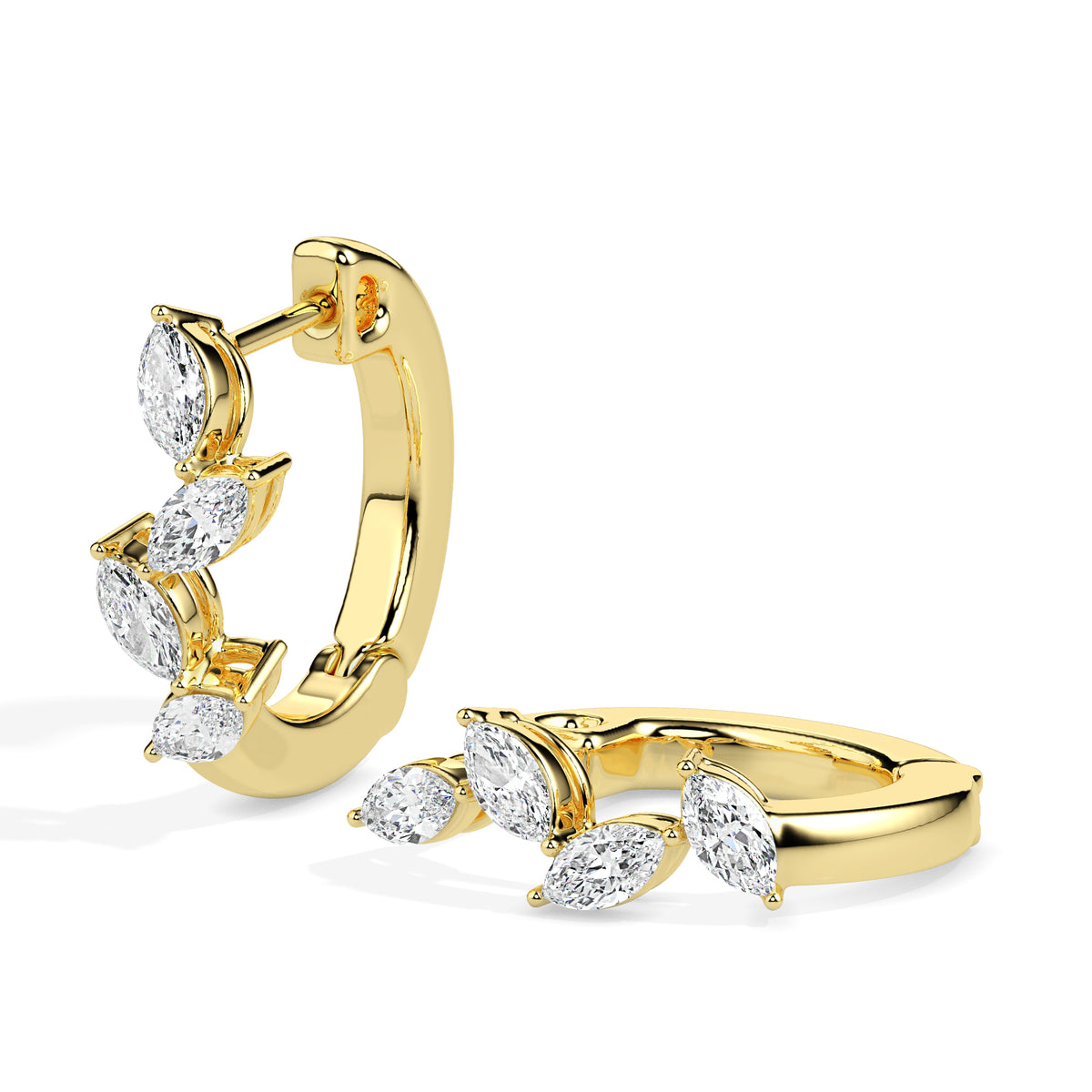 Viona Glow Diamond Hoops Earrings