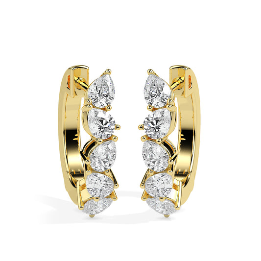 Stellar Diamond Hoops Earrings