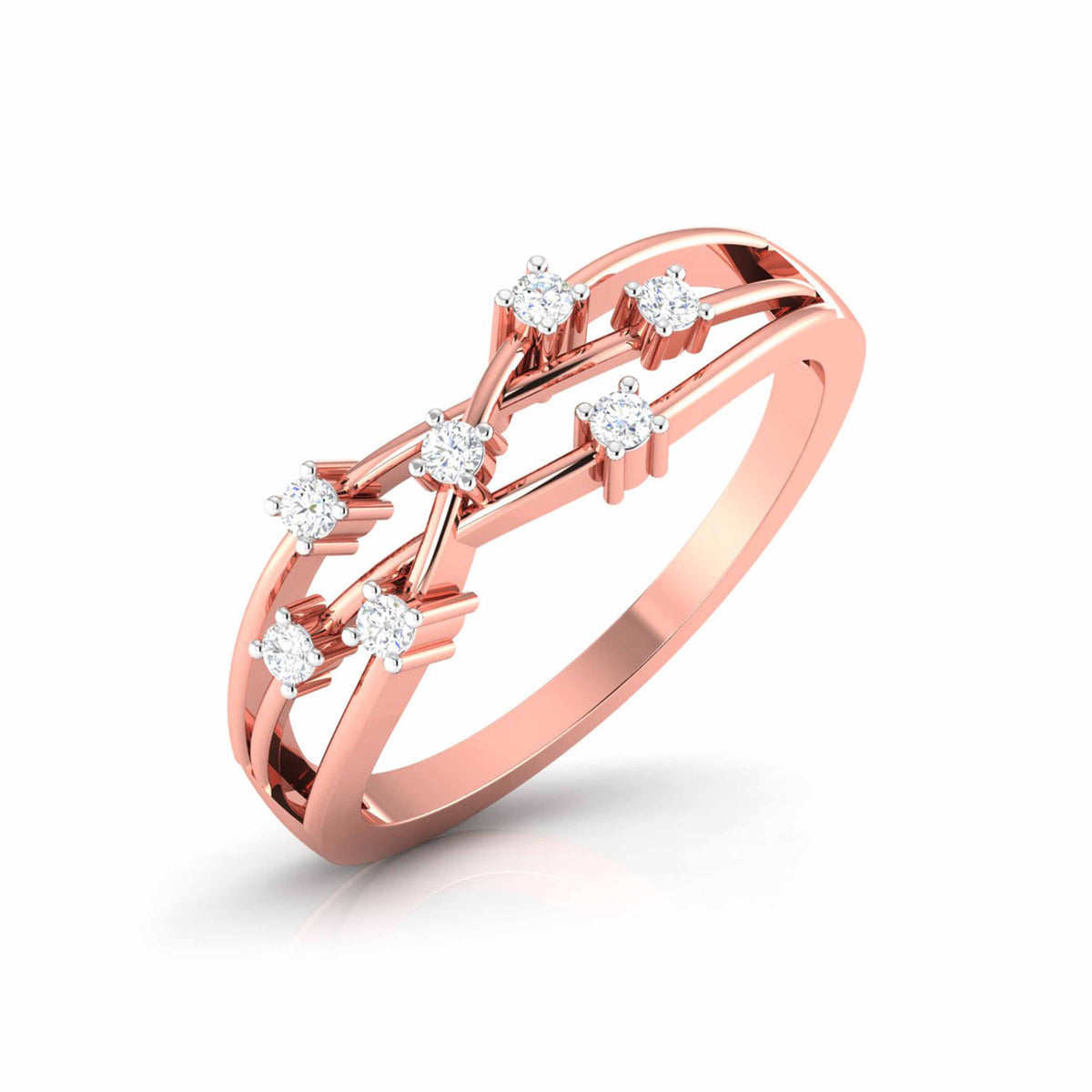 Delica Band Diamond Ring