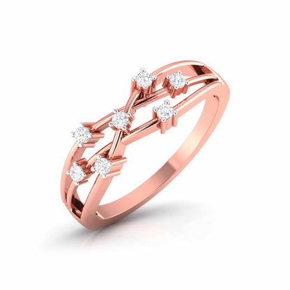 Delica Band Diamond Ring