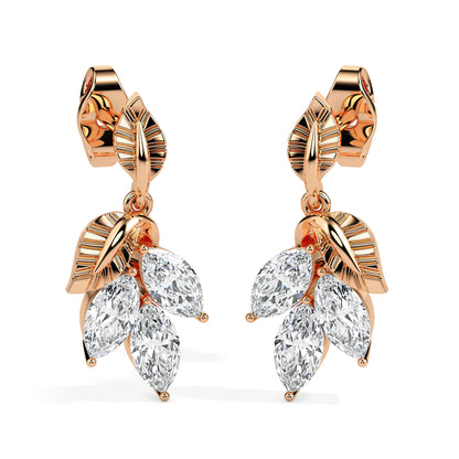 Swirl Diamond Dangler Earrings