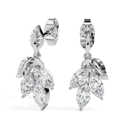 Swirl Diamond Dangler Earrings