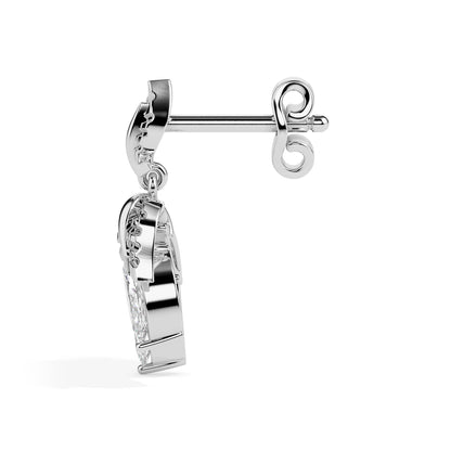 Swirl Diamond Dangler Earrings