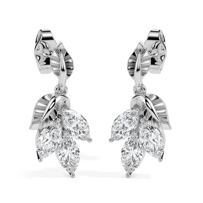 Swirl Diamond Dangler Earrings