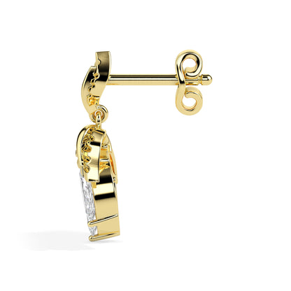 Swirl Diamond Dangler Earrings