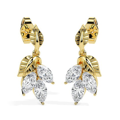 Swirl Diamond Dangler Earrings