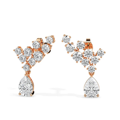 Lily Drop Diamond Dangler Earrings