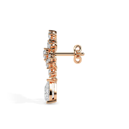 Lily Drop Diamond Dangler Earrings