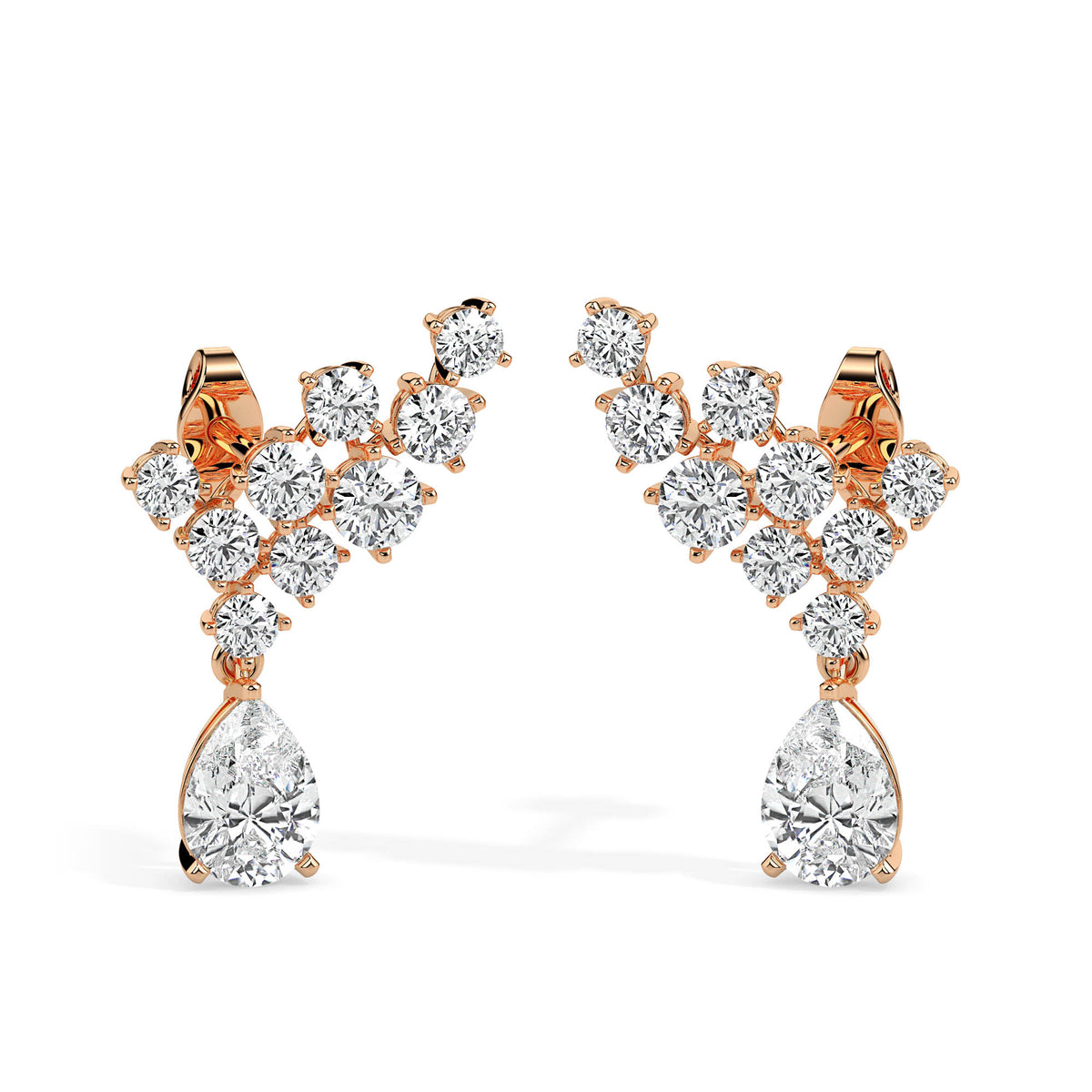 Lily Drop Diamond Dangler Earrings