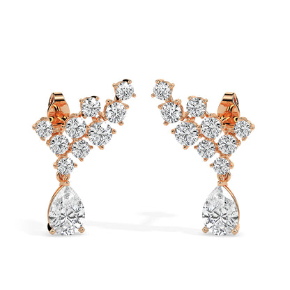 Lily Drop Diamond Dangler Earrings