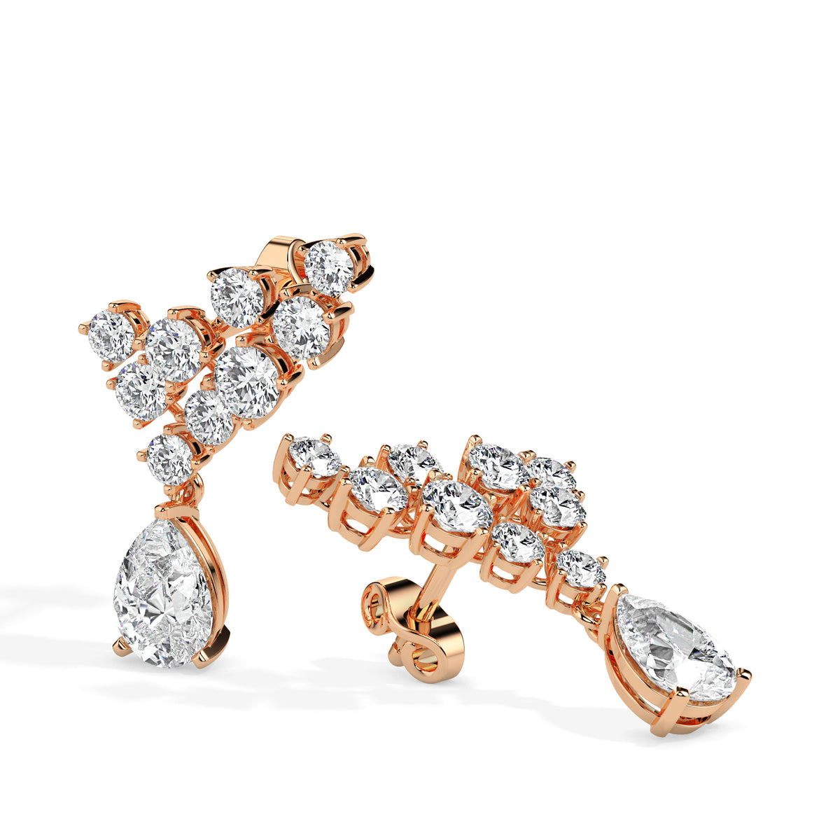 Lily Drop Diamond Dangler Earrings