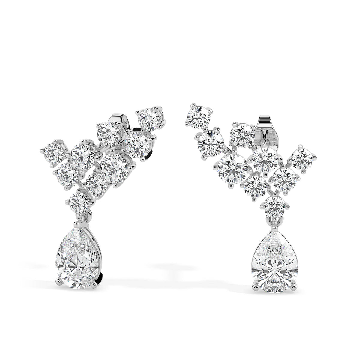 Lily Drop Diamond Dangler Earrings