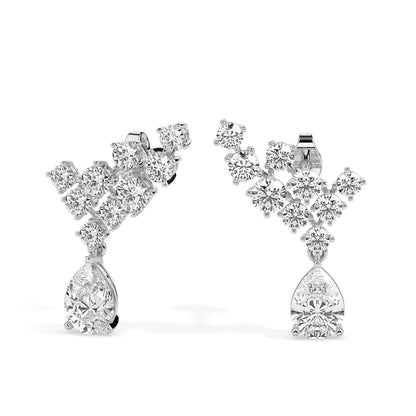 Lily Drop Diamond Dangler Earrings
