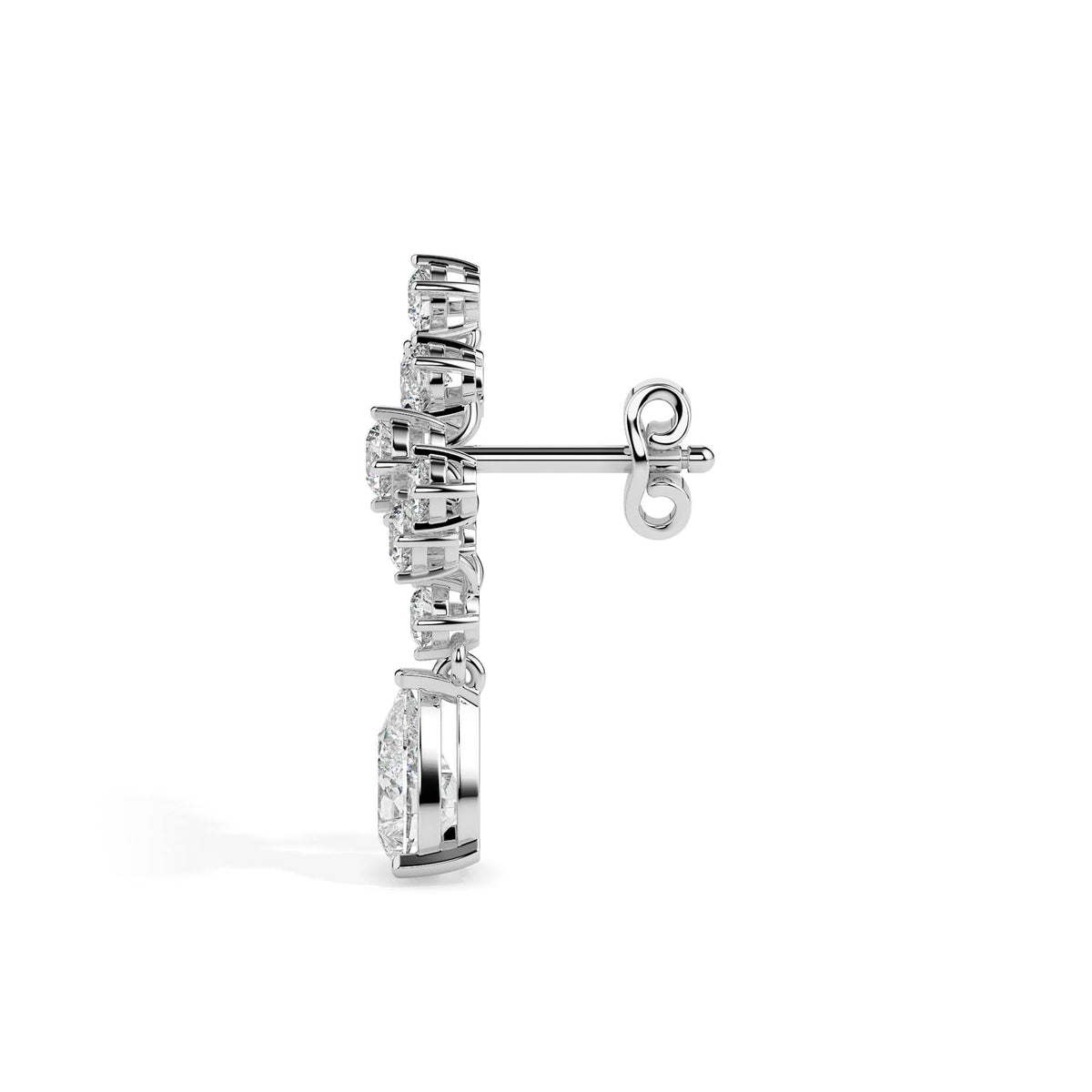 Lily Drop Diamond Dangler Earrings
