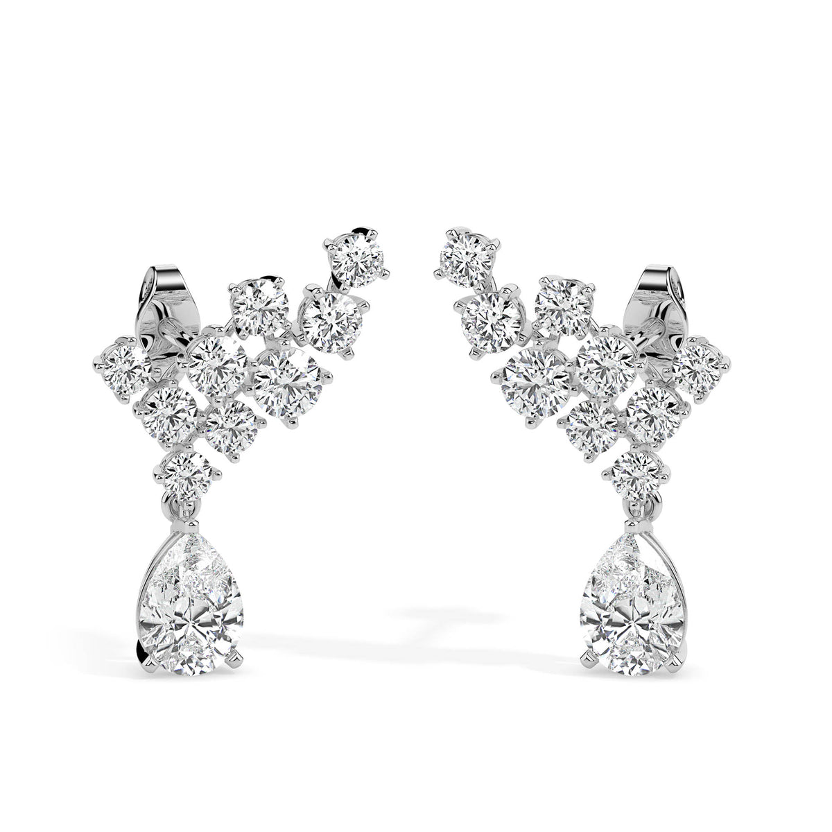 Lily Drop Diamond Dangler Earrings