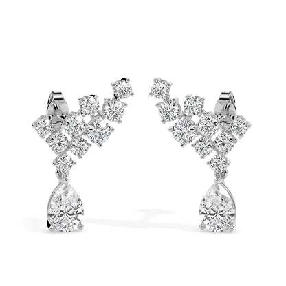 Lily Drop Diamond Dangler Earrings