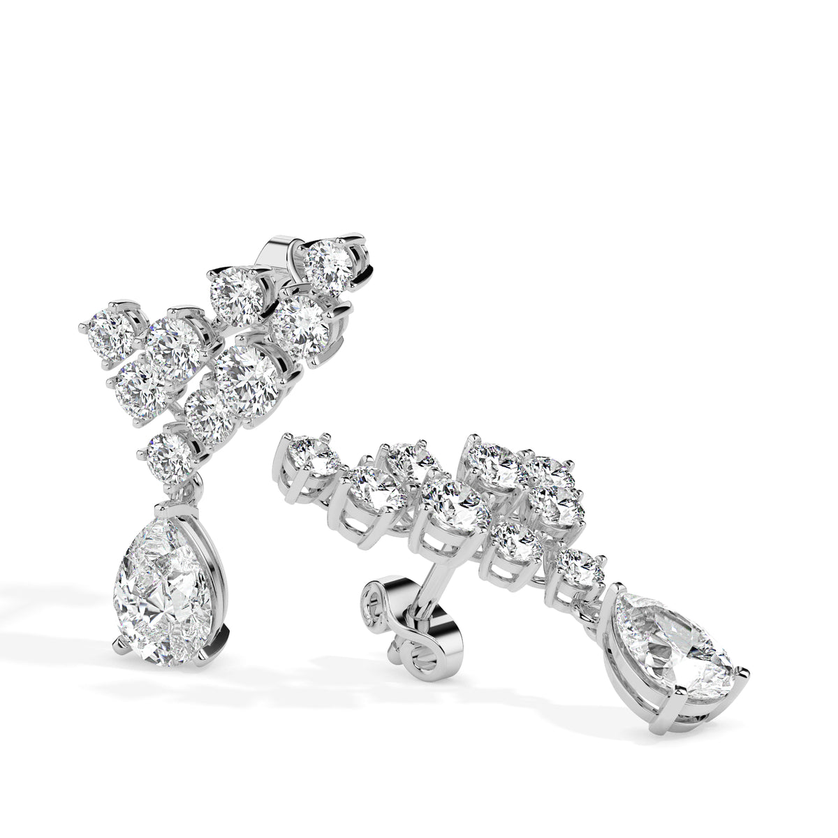 Lily Drop Diamond Dangler Earrings