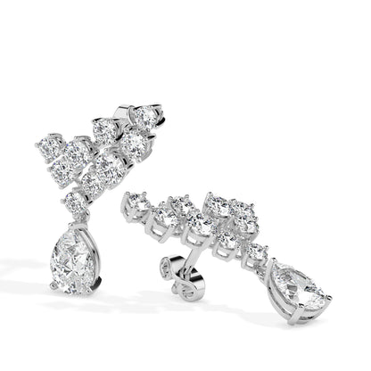 Lily Drop Diamond Dangler Earrings