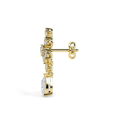 Lily Drop Diamond Dangler Earrings