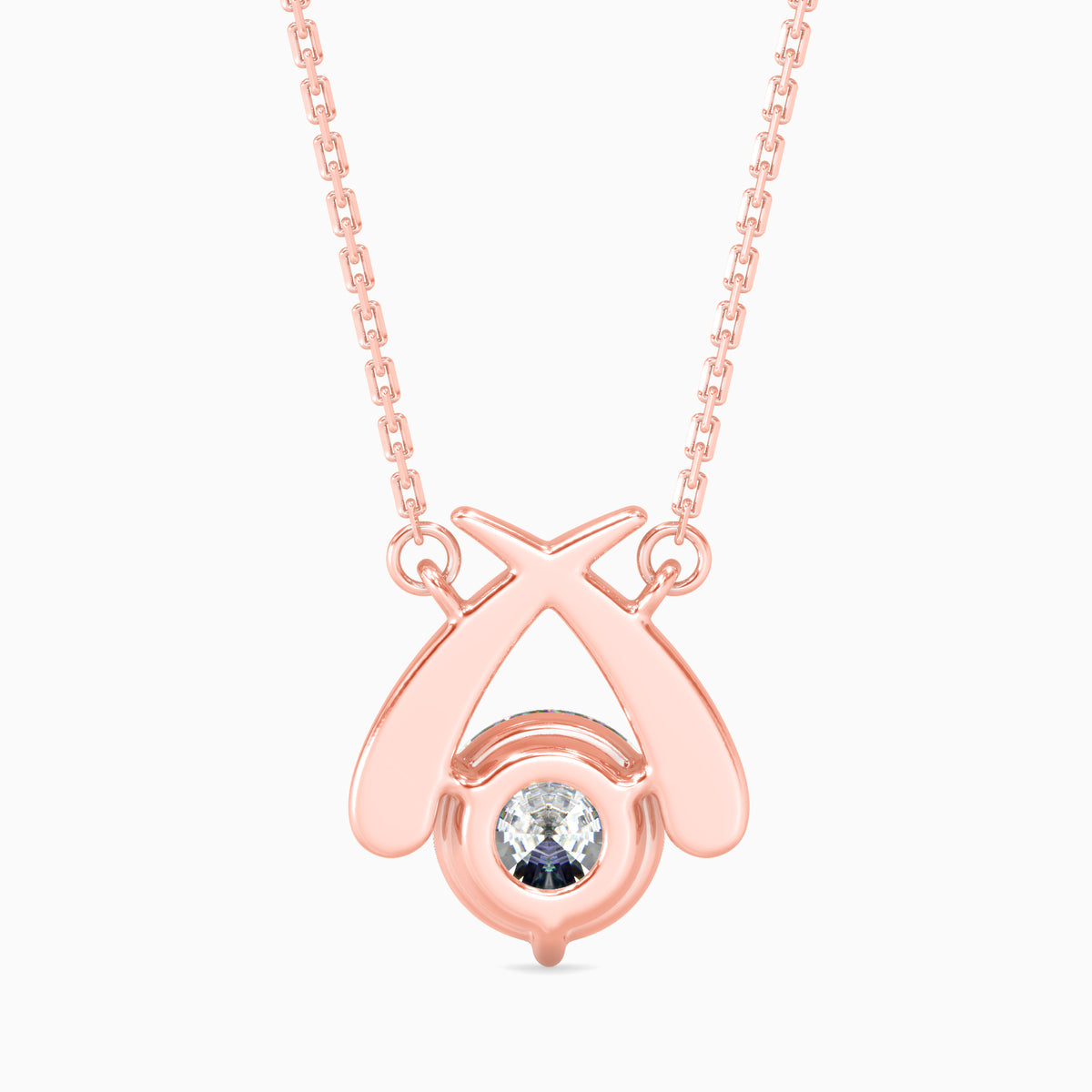 Camellia Diamond Solitaire Pendant