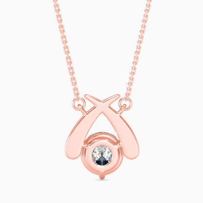 Camellia Diamond Solitaire Pendant