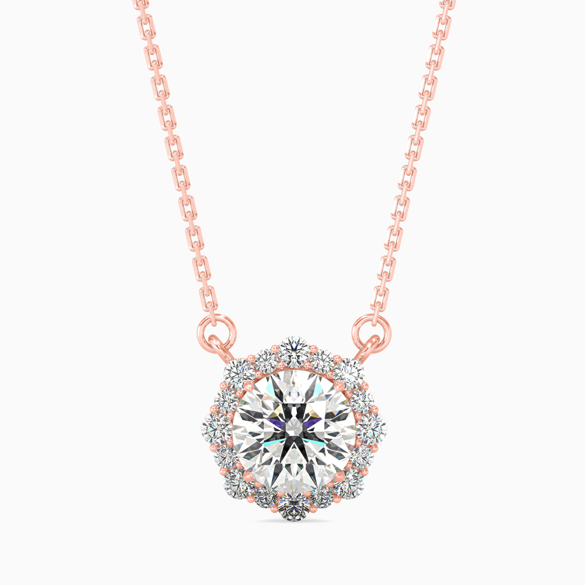 Lavanya Halo Diamond Solitaire Pendant