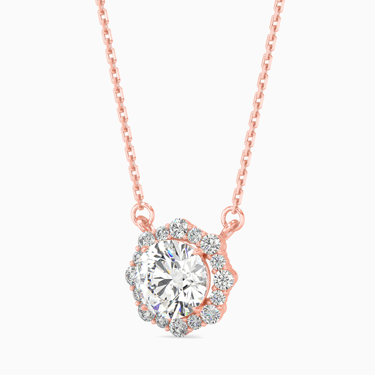 Lavanya Halo Diamond Solitaire Pendant