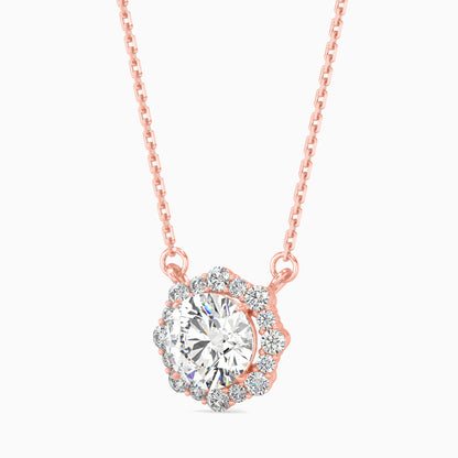 Lavanya Halo Diamond Solitaire Pendant