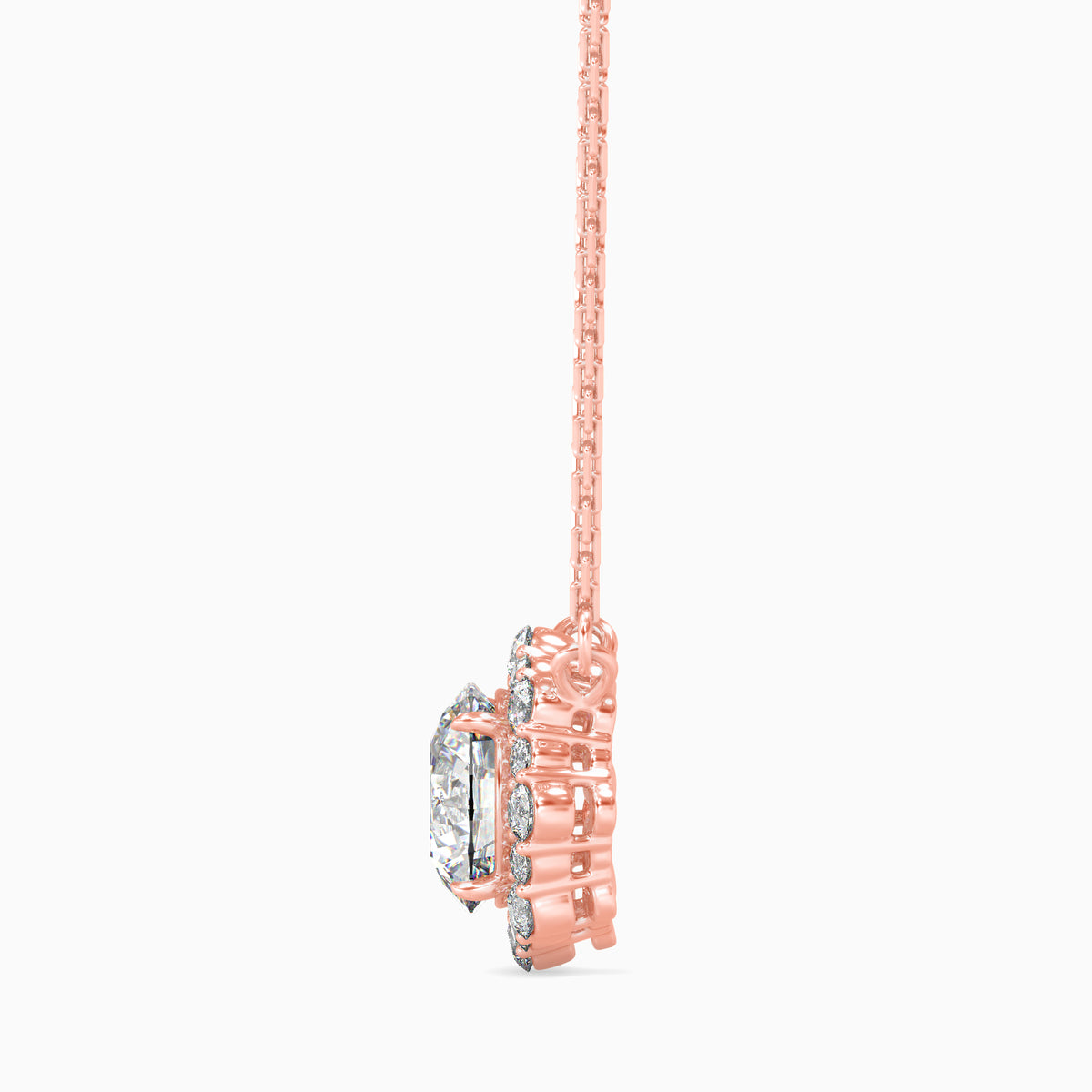 Lavanya Halo Diamond Solitaire Pendant