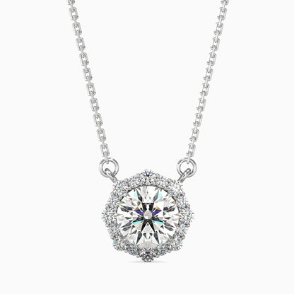 Lavanya Halo Diamond Solitaire Pendant