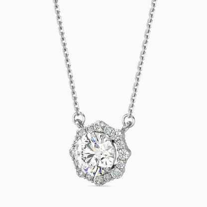Lavanya Halo Diamond Solitaire Pendant