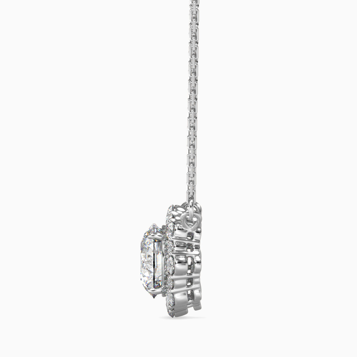 Lavanya Halo Diamond Solitaire Pendant