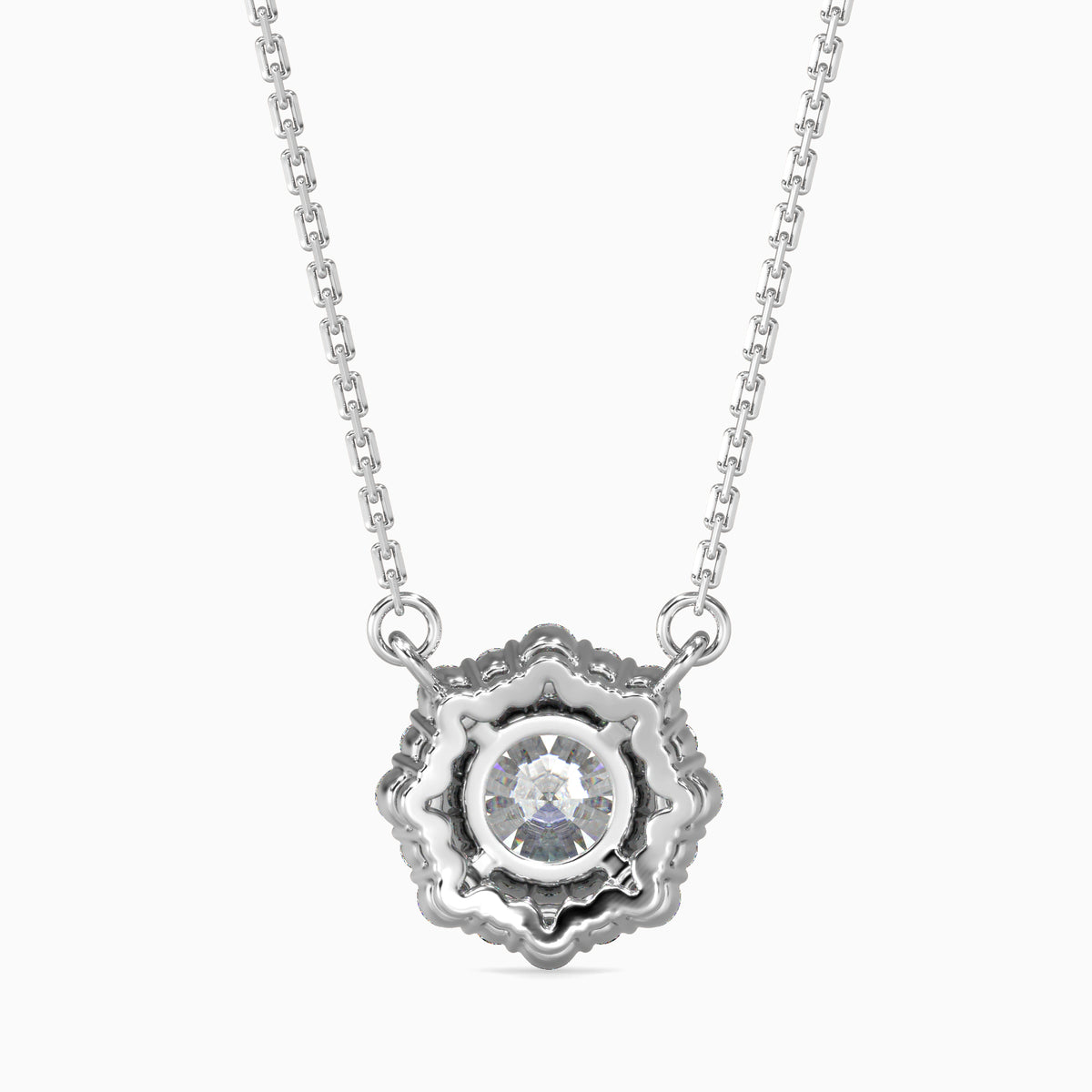 Lavanya Halo Diamond Solitaire Pendant