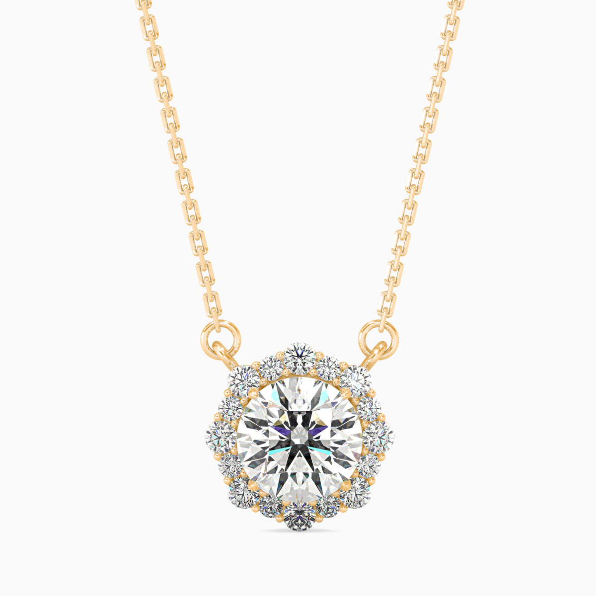 Lavanya Halo Diamond Solitaire Pendant