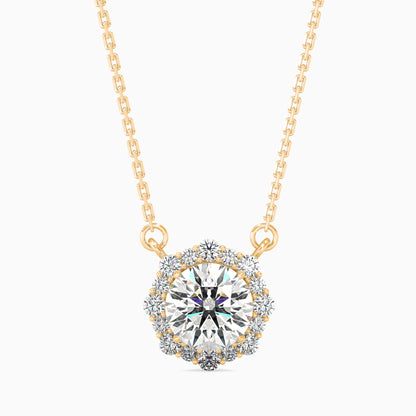 Lavanya Halo Diamond Solitaire Pendant
