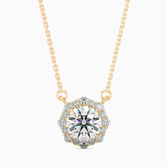 Lavanya Halo Diamond Solitaire Pendant