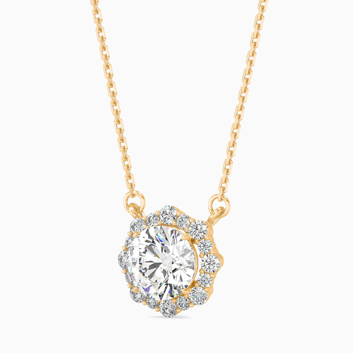 Lavanya Halo Diamond Solitaire Pendant