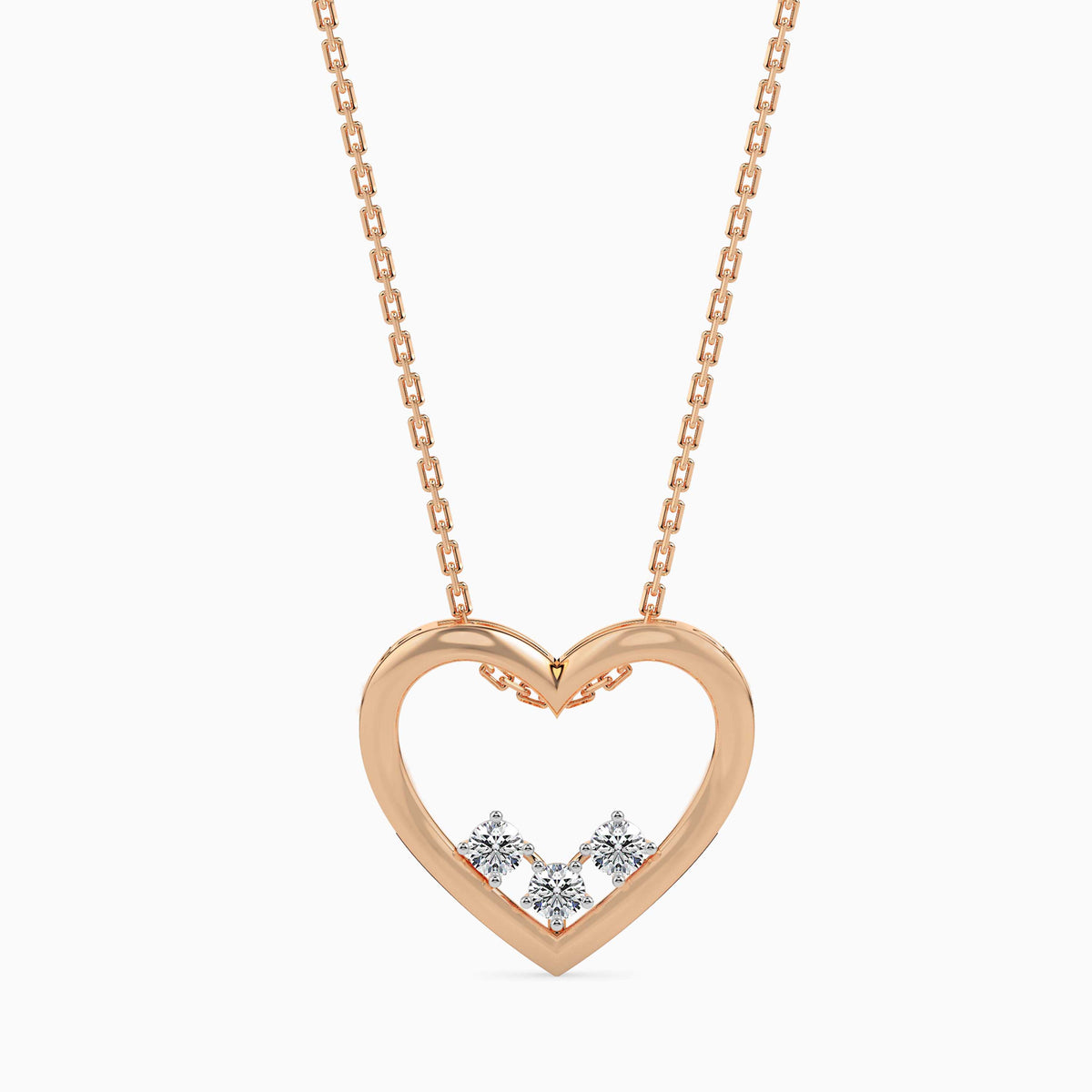 Trivara Heart Diamond Pendant