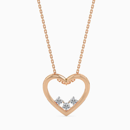 Trivara Heart Diamond Pendant
