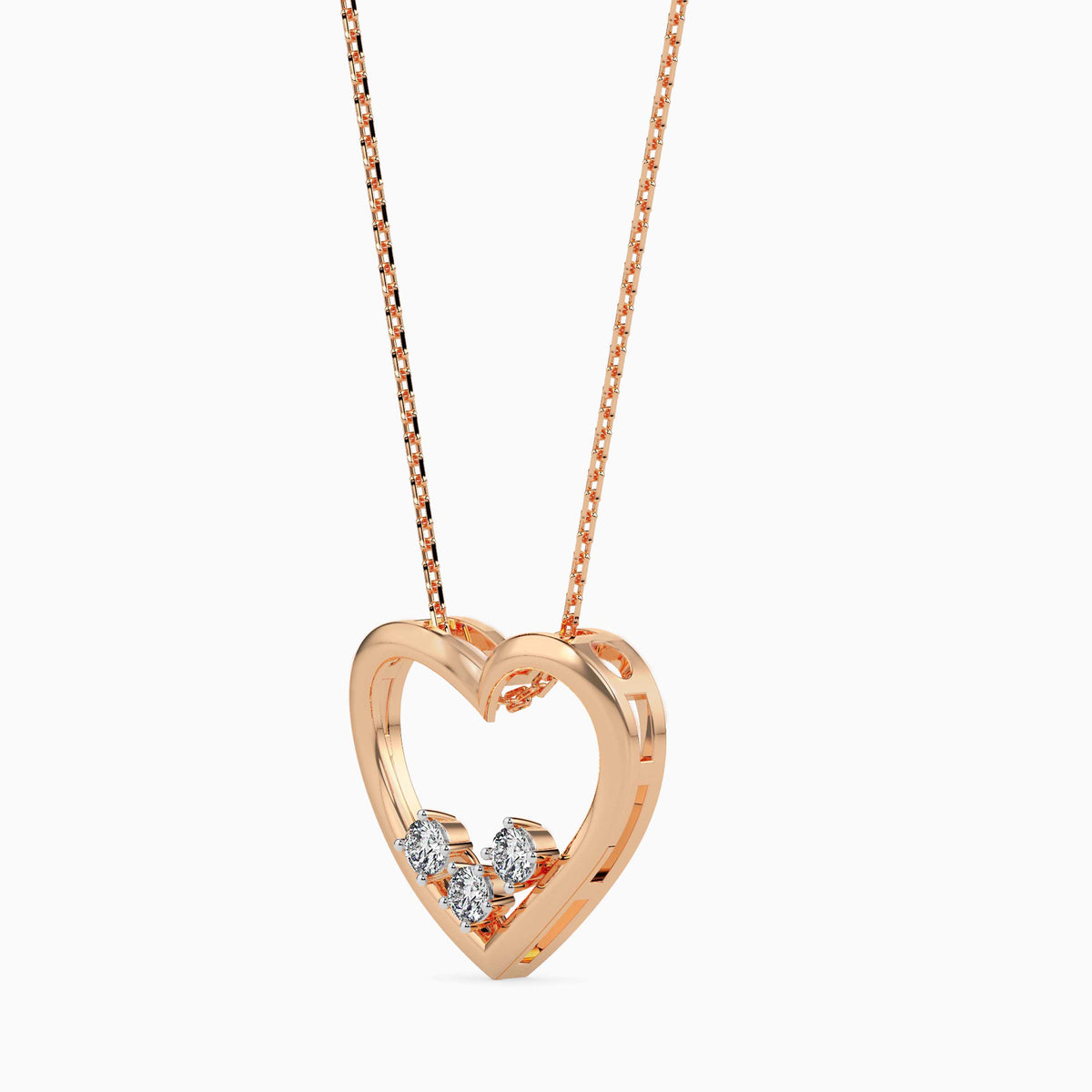 Trivara Heart Diamond Pendant